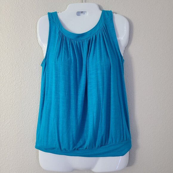 LOFT Outlet women's blue tank top blouse size XS - Picture 1 of 9